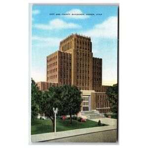 Ogden Utah City & County Buildings PWA Project Postcard E. C. Kropp Co.